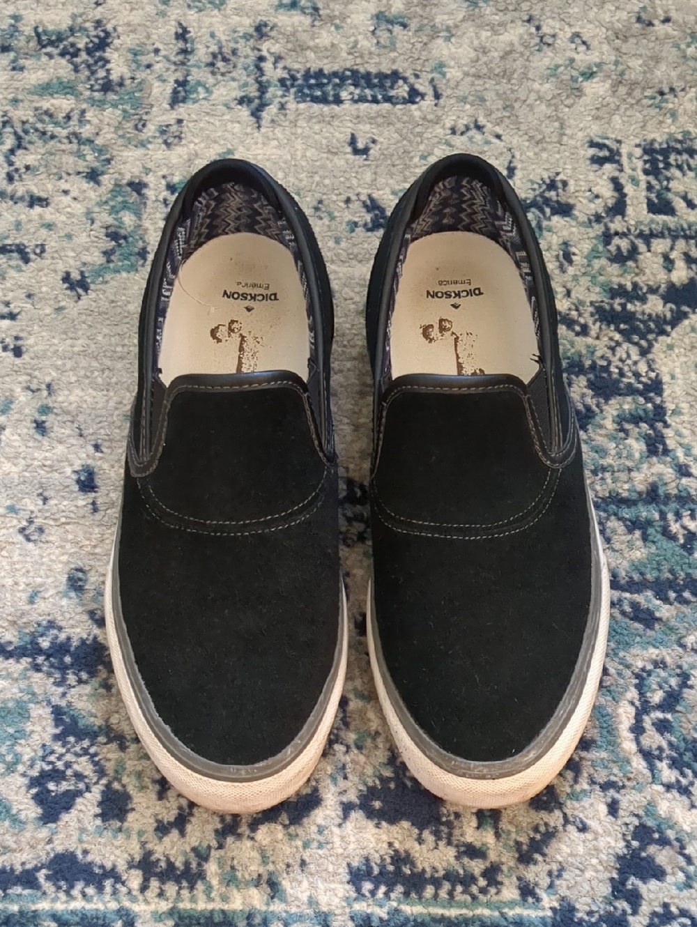 Emerica Wino G6 Slip On Skate Sneaker Shoe Black Waffle Sole Size 7